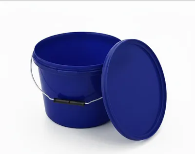 Produktbild von BenBow Eimer mit Deckel 10L x100 Blau - lebensmittelecht, stabil, luftdicht, auslaufsicher, geruchsneutral - Plastikeimer mit Henkel - leer