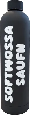 Produktbild von ""Softwossa Saufn"" Trinkflasche 1000ml DARK-Edition