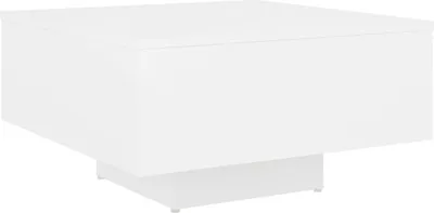 Image de vidaXL Table basse blanche 60x60x31,5 cm Bois composite - Tables basses