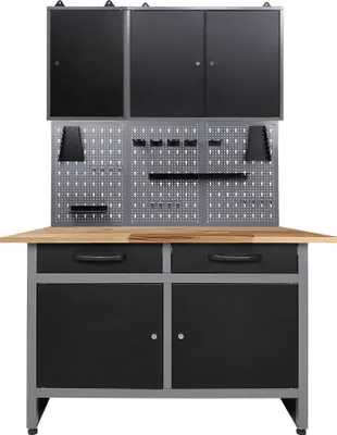 Produktbild von ONDIS24 Werkstatt Set Werner 120 cm 2 Schränke