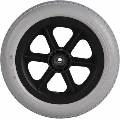Produktbild von Ersatzrad 30 cm Polyurethan für Rollstuhl und Gehstock - Rutschfest und langlebig