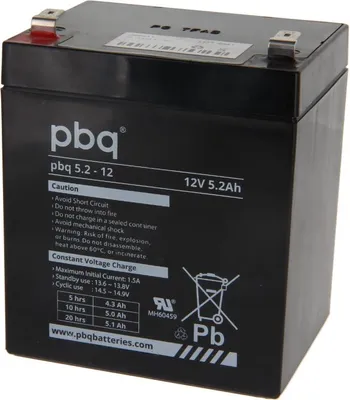 Produktbild von PBQ Bleiakku 5,2-12  12.0V 5.2Ah
