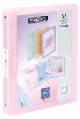 Imagen del producto de Carpeta flexible Viquel, formato A4 MAXI, personalizable, con 4 anillas, lomo de 4 cm, para documentos en formato A