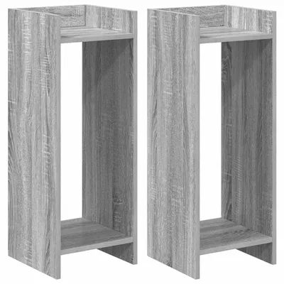 Productafbeelding van vidaXL Plantenstandaard, 2 stuks, Sonoma-grijs, 30 x 30 x 80 cm