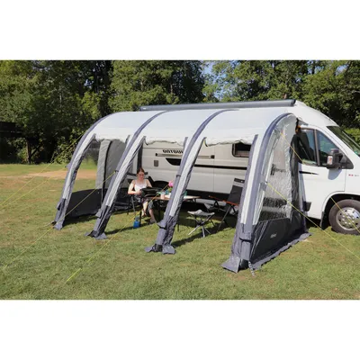 Produktbild von Deiwo Vorzelt aufblasbar Camping Seitenzelt Zelt für Wohnwagen, Wohnmobil + Luftpumpe