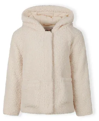 Produktbild von Minoti - Jacke für Mädchen, mit Kapuze, Teddy-Stoff MN538 (98) (Weiß)