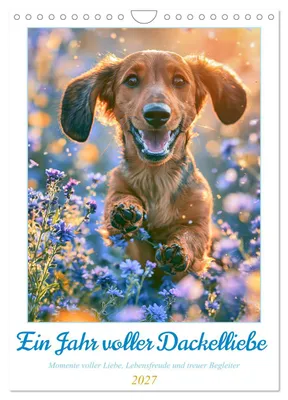 Produktbild von Ein Jahr voller Dackelliebe (Wandkalender 2027 DIN A4 hoch), CALVENDO Monatskalender