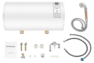Productafbeelding van Elektrische Boiler 50 Liter - 2000 Watt Vermogen - Wit Roestvrij Staal - Compact