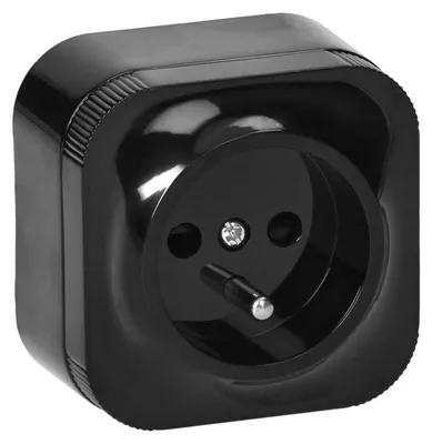 Obrázok produktu pre Jednoduchá Zásuvka N/T Todo 2P+Z Ip20, Čierna - On-7205/B