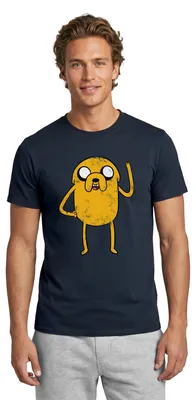Produktbild von Spreadshirt Adventure Time Mit Finn Und Jake Vintage Jake Männer T-Shirt, XL, Navy