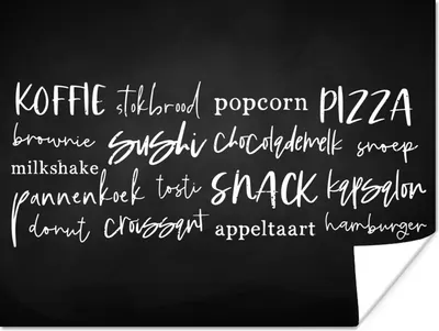 Produktbild von MuchoWow® Poster Küche - Essen - Zitate 160x120 cm - Foto Plakat