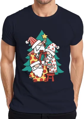 Produktbild von Schwedische Gnome Weihnachtsbaum - Weihnachten Weihnachtsgeschenk Christmas Herren T-Shirt, Navy, S