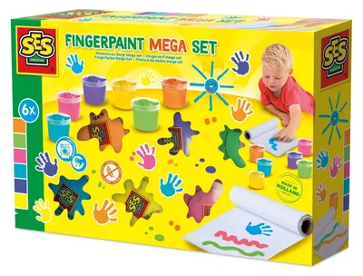 Obrázek produktu pro Mega sada prstových barev, 6 zářivých barev pro kreativní zábavu