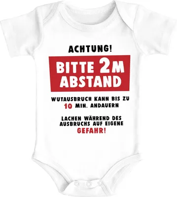 Produktbild von Baby-Body Wutausbruch Anleitung lustiger Spruch witziges Geschenk Mädchen Jungen Baumwolle Moonworks® weiß 0-3 Monate