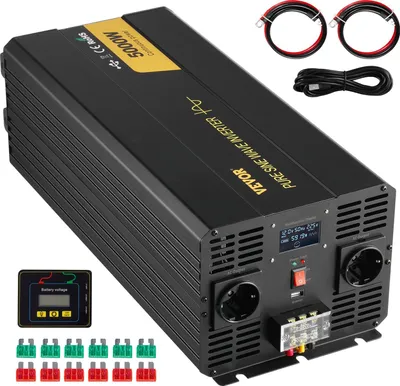 Imagen del producto de Convertidor de voltaje de inversor Reiner Sinus, 5 kW, de corriente continua 12 V a corriente alterna 230 V