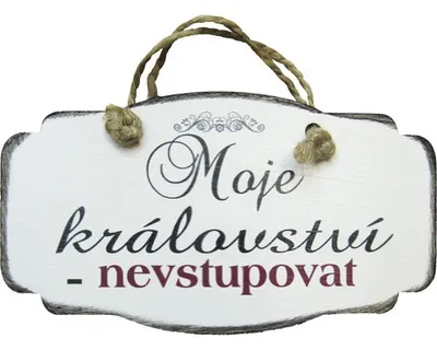 Obrázek produktu pro Dřevěná dekorace na zeď, cedule s nápisem 1018-1 10x18 cm