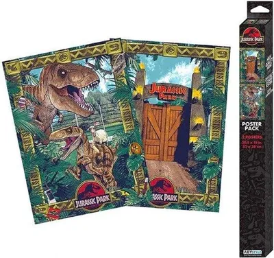 Productafbeelding van Chibi Posters Set van 2 - Dinosaurussen en Biodiversiteit (52 x 38 cm)