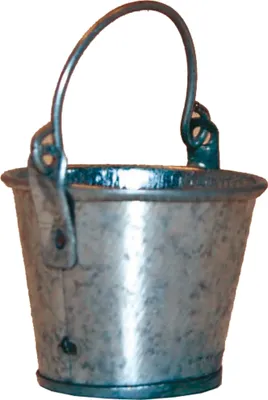 Produktbild von Krippenzubehör Eimer Zink Metall 3 cm hoch Ø 3,2 cm Deko Figur