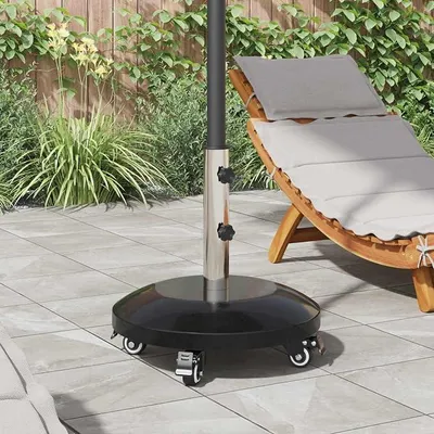 Imagen del producto de Soporte para sombrilla de granito con ruedas, para mástiles de 40-50 mm, 29 kg, color . Soporte para sombrilla, 29 kg - 42034377