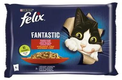 Obrázok produktu pre Felix Fantastic králik, jahňa - mokrá krmivo pre mačky 340 g (4x 85 g)
