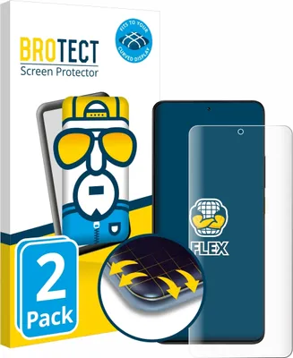 Product packaging for a screen protector, showing the packaging and a representation of the product.
