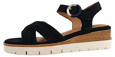 Image de Tamaris - Sandales compensées pour femmes, couleur bleue, style décontracté