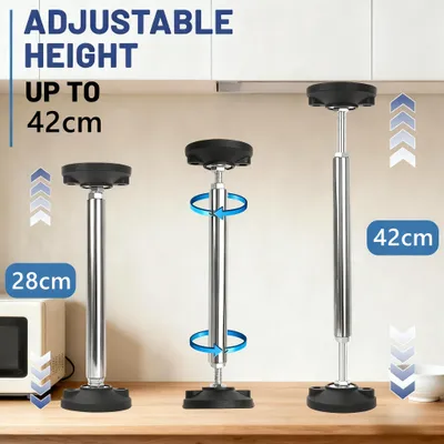 Imagen del producto de Soporte telescópico ajustable, de 28 a 42 cm, juego de 2 unidades, con capacidad de hasta 300 kg, para muebles de pared y televisores