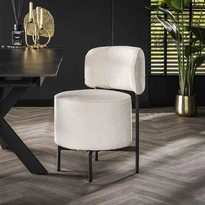 Produktbild von Hoyz-Kollektion – Stuhl Cocktail drehbar – 2 Stück – Boucle White