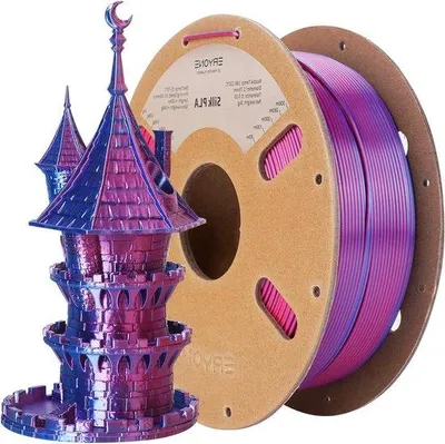 Image de Filament PLA 3D 175 mm, couleur rouge-bleu, 1 kg, +/-0,02 mm
