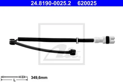 Produktbild von ATE 24.8190-0025.2 Warnkontakt Bremsbelagverschleiß 349,6mm Vorne Links für PORSCHE 911 (997) BOXSTER (987) CAYMAN (987) Boxter Spyder (987)