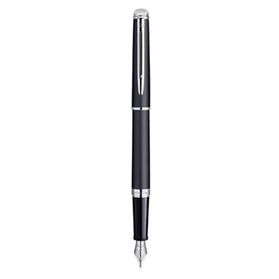 Produktbild von Waterman Hémisphère Füller | Mattschwarz mit Chromzierteile | Füllfederhalter Mittlere Spitze | Geschenkbox
