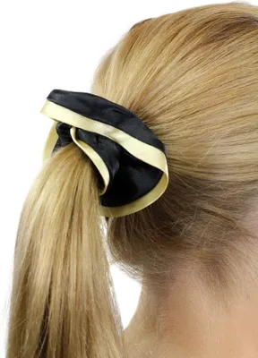 Produktbild von WIG ME UP Scrunchy/Haarband Schwarz & goldener Rand Z021