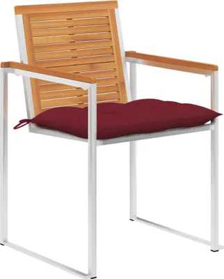 Image de vidaXL Chaises de jardin 8 pcs. avec coussins bois massif acacia