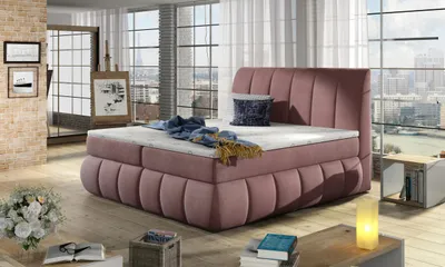 Obrázok produktu pre Kontinentálna posteľ s úložným priestorom 160x200 ARVITO - ružová