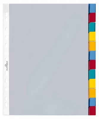 Obrázok produktu pre Odolný 6633 19 Rukávový index - fólia, prázdny, priehľadný, A4, 12 listov