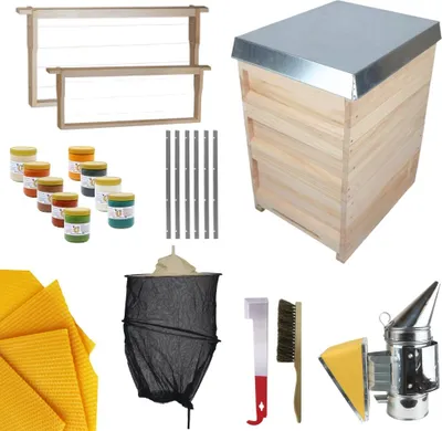 Produktbild von Imkerei STARTERSET (BAUSATZ) DNM 12 Liebig "DIE LEICHTE" - Beute - Rähmchen - Mittelwand - Zubehör