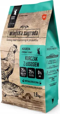 Zdjęcie produktu dla Village Cat Farm - Kurczak z łososiem - 1,6 kg