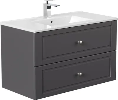Produktbild von Badmöbel Firenze 90 Cottage SoftClose anthrazit : Anthrazit Varianten: Anthrazit
