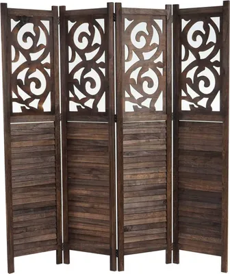Obrázok produktu pre Paraván Shabby vintage Istambul - 170 x 160 cm - Hnedá