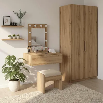 Productafbeelding van Moderne Make-up Tafel met Spiegel en Laden