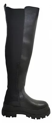 Imagen del producto de Botas de nieve Buffalo para mujer, estilo overknees, color negro, para uso casual
