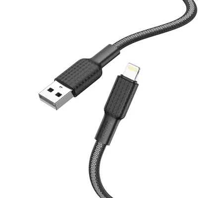 Zdjęcie produktu dla HOCO kabel USB A do Lightning 2,4A X69 1 m czarno biały