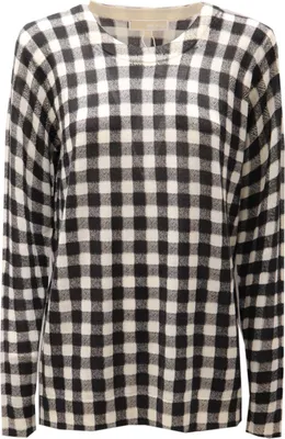 Produktbild von 7693AD maglia donna MICHAEL KORS schwarz/weißer Wollpullover Frau