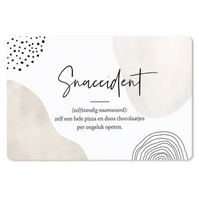 Produktbild von MuchoWow® Schreibtischunterlage Zitate - Snaccident definition - Sprichwörter - Wörterbuch 60x40 cm - XXL Mauspad - Großes Mauspad