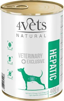 A can of dog food with product information and branding.