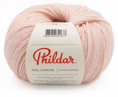 Imagen del producto de Phildar Caresse, hilo de punto en color nude, 50 gramos, algodón para bebés