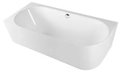 Produktbild von SUSSI L Freistehende Eckwanne, Gussmarmor 150x70x49,5cm, weiß