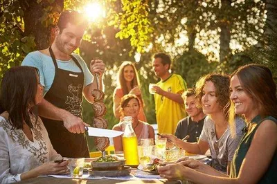 Produktbild von Famanu Grillbesteckset 14-teilig mit Steakmessern und Tranchierbesteck -