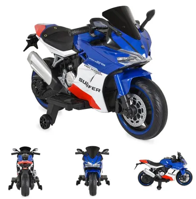 Obrázok produktu pre Moni detská elektrická motorka Surfer tréningové kolesá opierka nôh Bluetooth MP3 výstup modrá