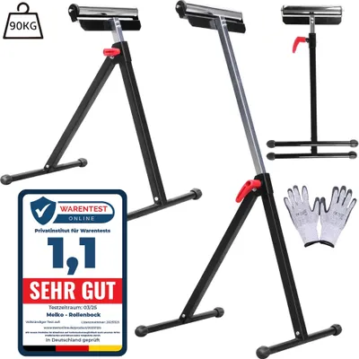 Produktbild von Melko Rollenbock höhenverstellbar 66-105 cm Rollenständer Klappbock 90kg Arbeitsbock